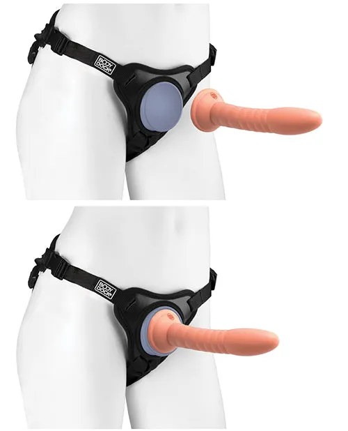 Dillio Female Sex Toys Dillio Plantinum Body Dock Harness System LavenderBlack