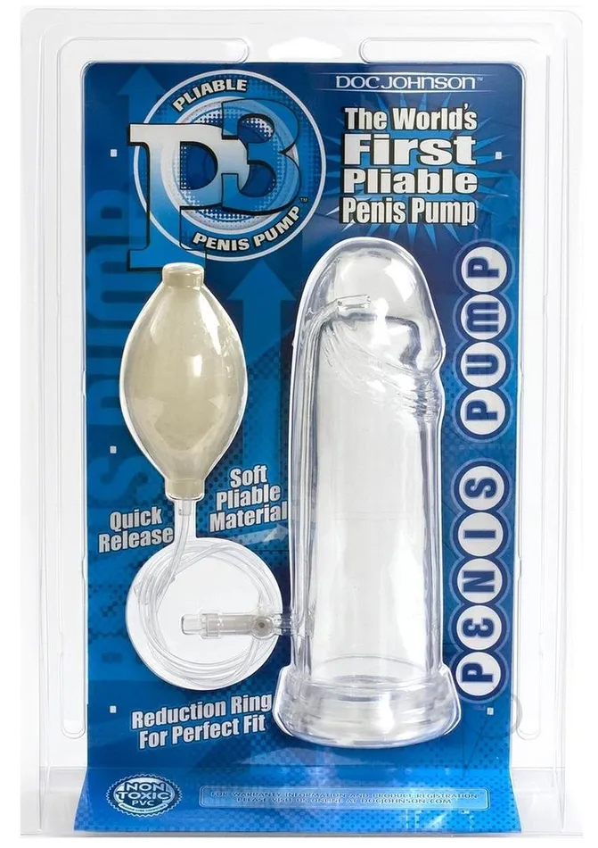Doc Johnson Male Sex Toys P3 Penis Pump Clear