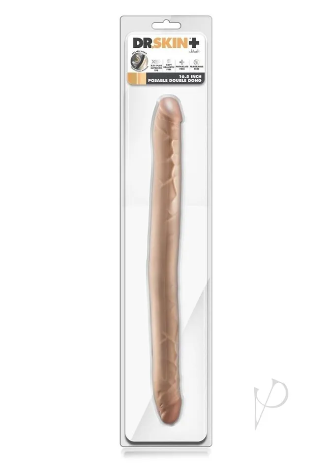 Dr Skin Dildos Dr Skin Plus Posable Double Dong 165in Vanilla