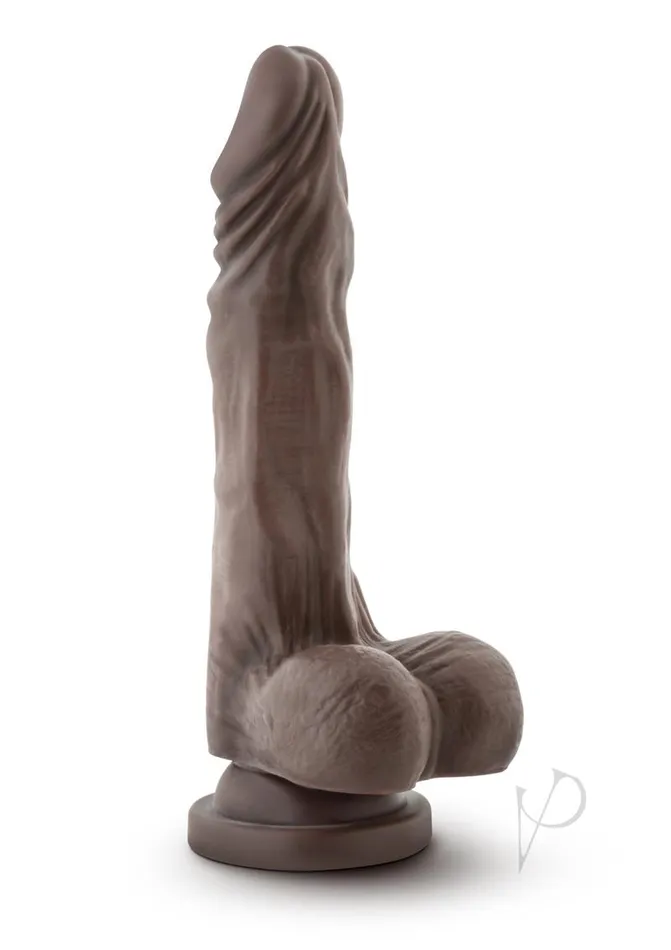 Dr Skin Female Sex Toys Dr Skin Silver Collection Stud Muffin Dildo with Balls 85in Chocolate Dr Skin Female Sex Toys Dr Skin Silver Collection Stud Muffin Dildo with Balls 85in Chocolate