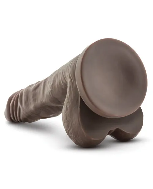 Dr Skin Female Sex Toys Dr Skin Silver Collection Stud Muffin Dildo with Balls 85in Chocolate Dr Skin Female Sex Toys Dr Skin Silver Collection Stud Muffin Dildo with Balls 85in Chocolate