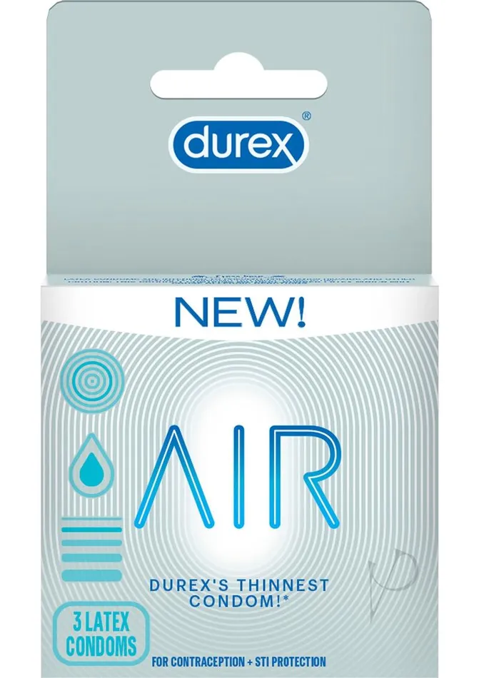 Durex Male Sex Toys Durex Air Lubricated Extra Thin Latex Condoms 3Pack