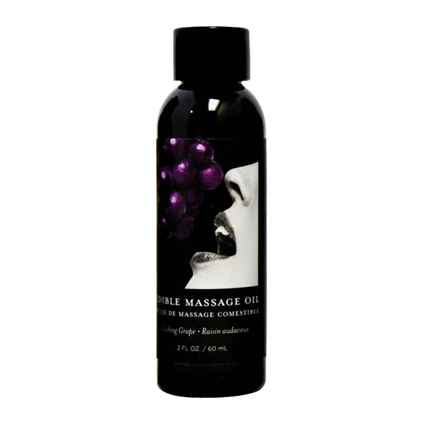 Earthly Body Couples Edible Massage Oil Gushing Grape Flavoured 59ml