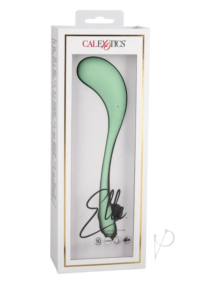 Elle Female Sex Toys Elle Liquid Silicone Wand Rechargeable Vibrator Green Elle Female Sex Toys Elle Liquid Silicone Wand Rechargeable Vibrator Green