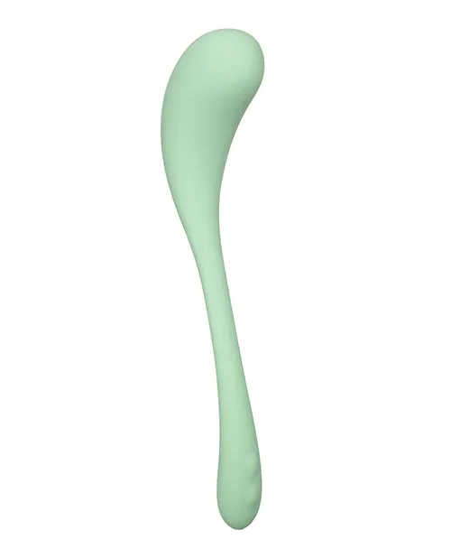 Elle Female Sex Toys Elle Liquid Silicone Wand Rechargeable Vibrator Green