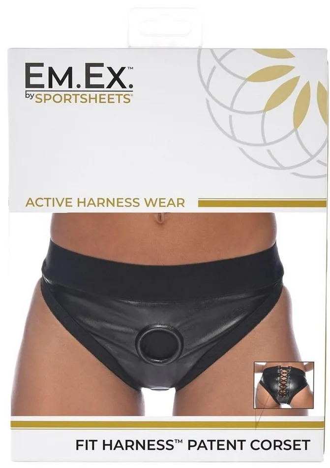 EmEx Anal EM EX Fit Harness Corset Small Black