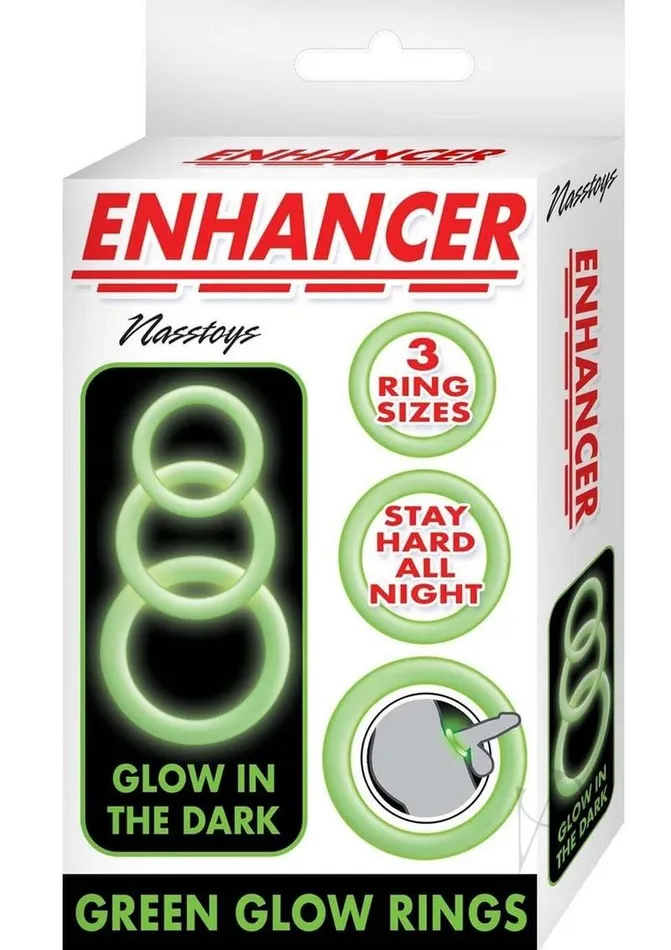 Enhancer Glow Rings Silicone Cockring Green Enhancer Female Sex Toys