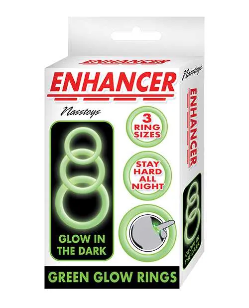 Enhancer Glow Rings Silicone Cockring Green Enhancer Female Sex Toys