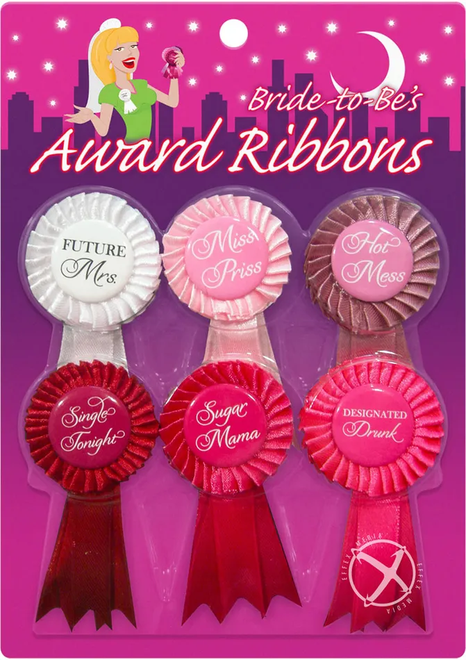 Enhancers BrideToBes Award Ribbons 6 Per Pack Kheper Games