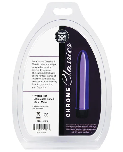 Erotic Toy Company Chrome Classics 5 Vibe Purple Erotic Toy Company Vibrators Erotic Toy Company Chrome Classics 5 Vibe Purple Erotic Toy Company Vibrators