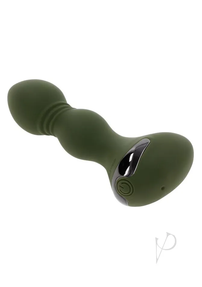 Evolved Lieutenant Rechargeable Silicone Anal Plug Green Male Sex Toys