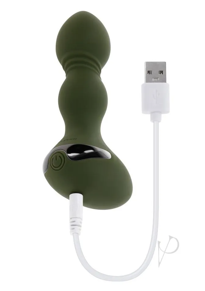 Evolved Lieutenant Rechargeable Silicone Anal Plug Green Male Sex Toys Evolved Lieutenant Rechargeable Silicone Anal Plug Green Male Sex Toys