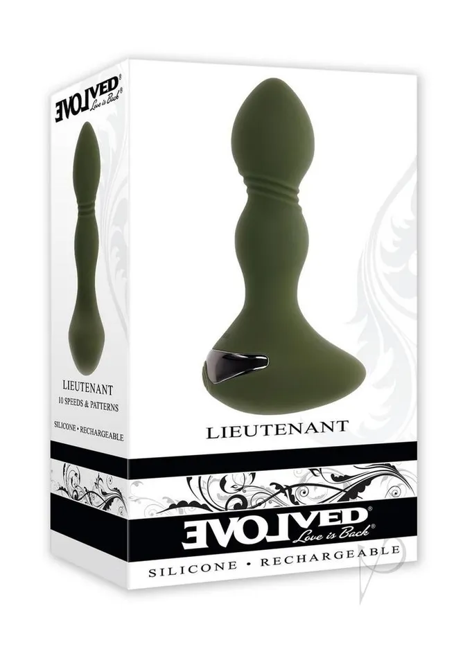 Evolved Lieutenant Rechargeable Silicone Anal Plug Green Male Sex Toys Evolved Lieutenant Rechargeable Silicone Anal Plug Green Male Sex Toys