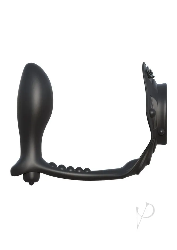 Fantasy C Ringz Male Sex Toys Fantasy CRingz Silicone Rock Hard AssGasm Cock Ring with Bullet Black