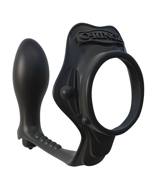 Fantasy C Ringz Male Sex Toys Fantasy CRingz Silicone Rock Hard AssGasm Cock Ring with Bullet Black