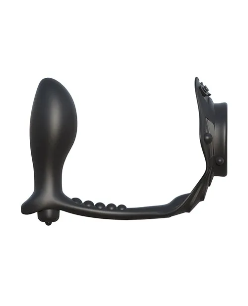 Fantasy C Ringz Male Sex Toys Fantasy CRingz Silicone Rock Hard AssGasm Cock Ring with Bullet Black