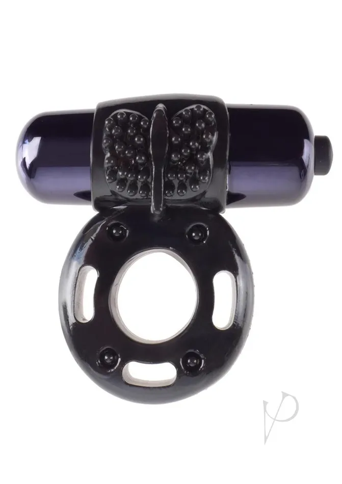 Fantasy CRingz Vibrating Super Cock Ring with Bullet Black Fantasy C Ringz Male Sex Toys