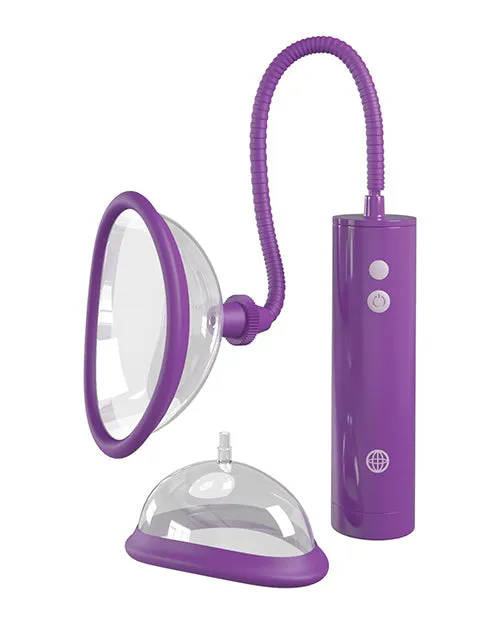 Fantasy For Her Female Sex Toys Fantasy For Her Rechargeable Pleasure Pump Kit with Wired Remote Control PurpleClear