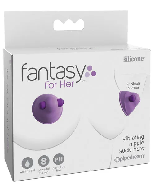 Fantasy For Her Female Sex Toys Fantasy For Her Silicone Vibrating Nipple Suck Hers Waterproof 2in Purple