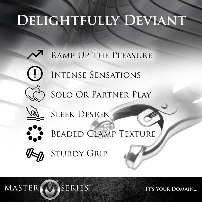 Female Sex Toys Deviant Monarch Weighted Nipple Clamps Master Series