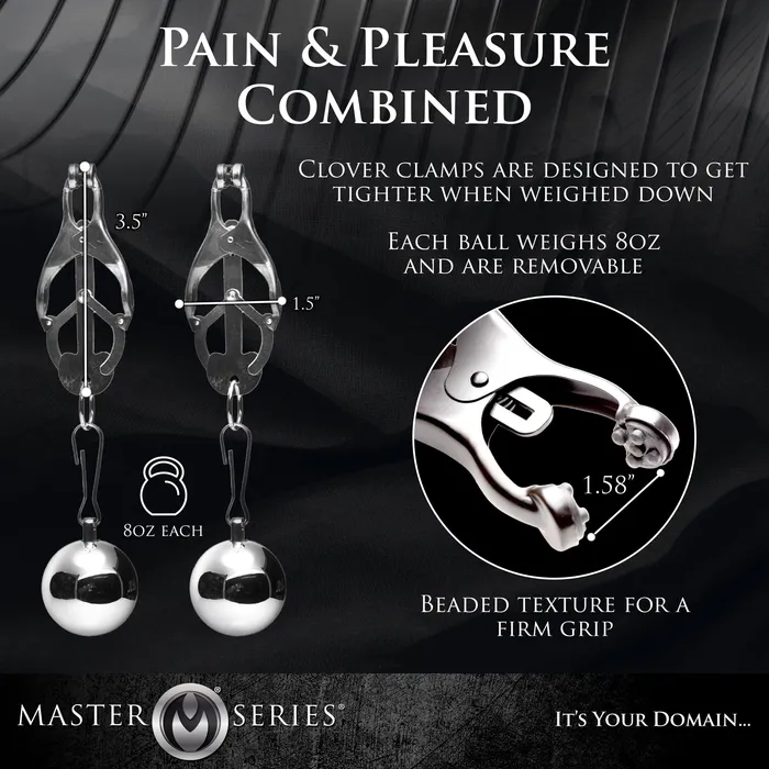 Female Sex Toys Deviant Monarch Weighted Nipple Clamps Master Series