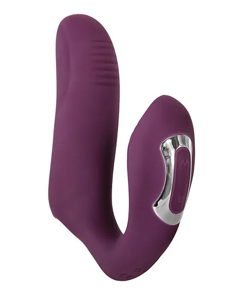 Female Sex Toys Evolved Helping Hand Silicone Rechargeable Finger Vibrator Purple