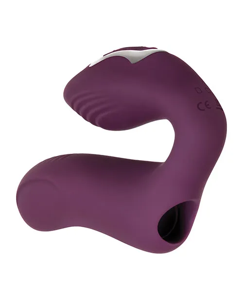 Female Sex Toys Evolved Helping Hand Silicone Rechargeable Finger Vibrator Purple
