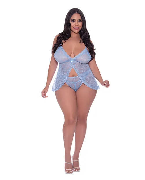 Female Sex Toys Exposed Ooh La Lace Babydoll Split Crotch Panty Periwinkle QN Female Sex Toys Exposed Ooh La Lace Babydoll Split Crotch Panty Periwinkle QN
