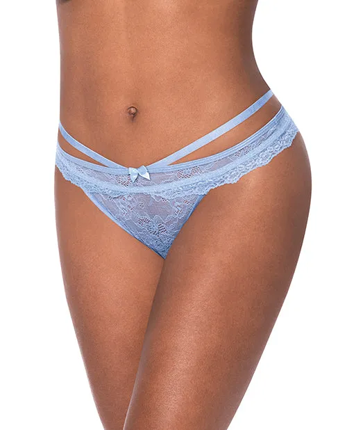 Female Sex Toys Exposed Ooh La Lace PeekABoo Cheeky Panty Periwinkle LXL