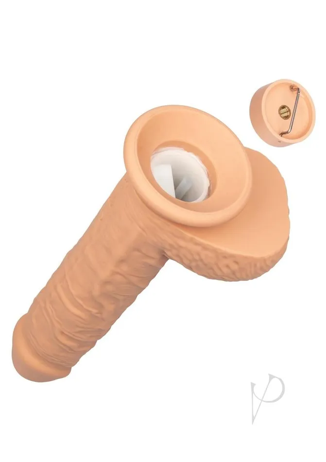 Female Sex Toys Fuck Stick Squirting Fuck Stick Rechargeable Silicone Realistic Dong with Suction Cup Vanilla