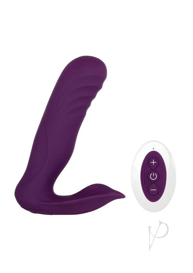 Female Sex Toys Gender X Velvet Hammer Rechargeable Silicone Wearable Vibrator with Remote Control Purple Gender X