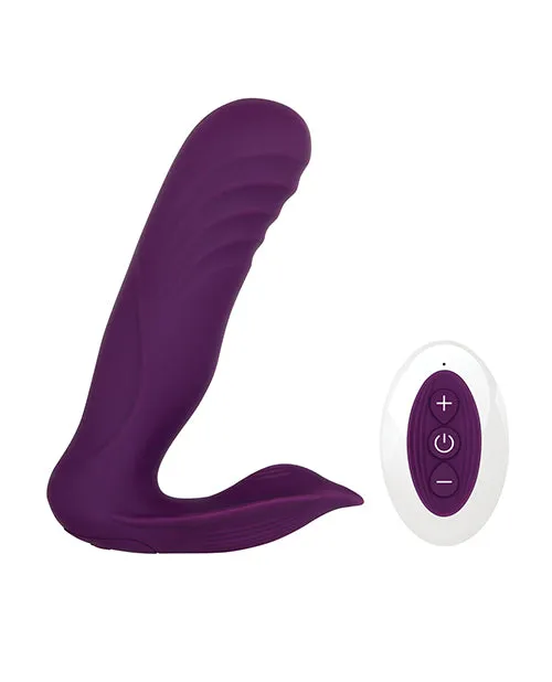 Female Sex Toys Gender X Velvet Hammer Rechargeable Silicone Wearable Vibrator with Remote Control Purple Gender X