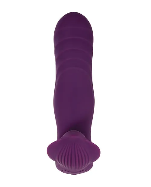 Female Sex Toys Gender X Velvet Hammer Rechargeable Silicone Wearable Vibrator with Remote Control Purple Gender X