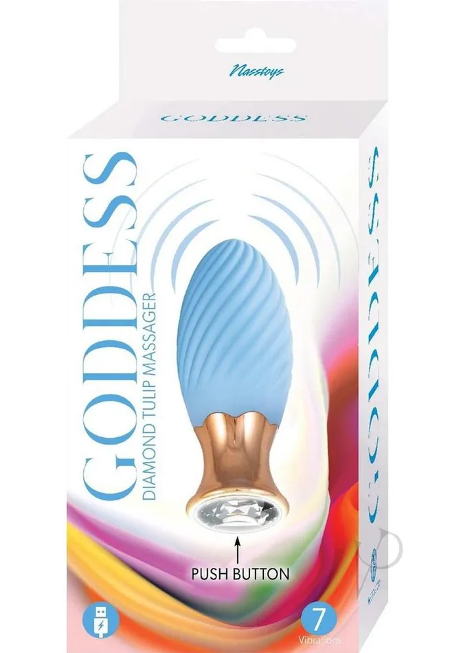 Female Sex Toys Goddess Goddess Diamond Tulip Rechargeable Silicone Massager Blue Female Sex Toys Goddess Goddess Diamond Tulip Rechargeable Silicone Massager Blue