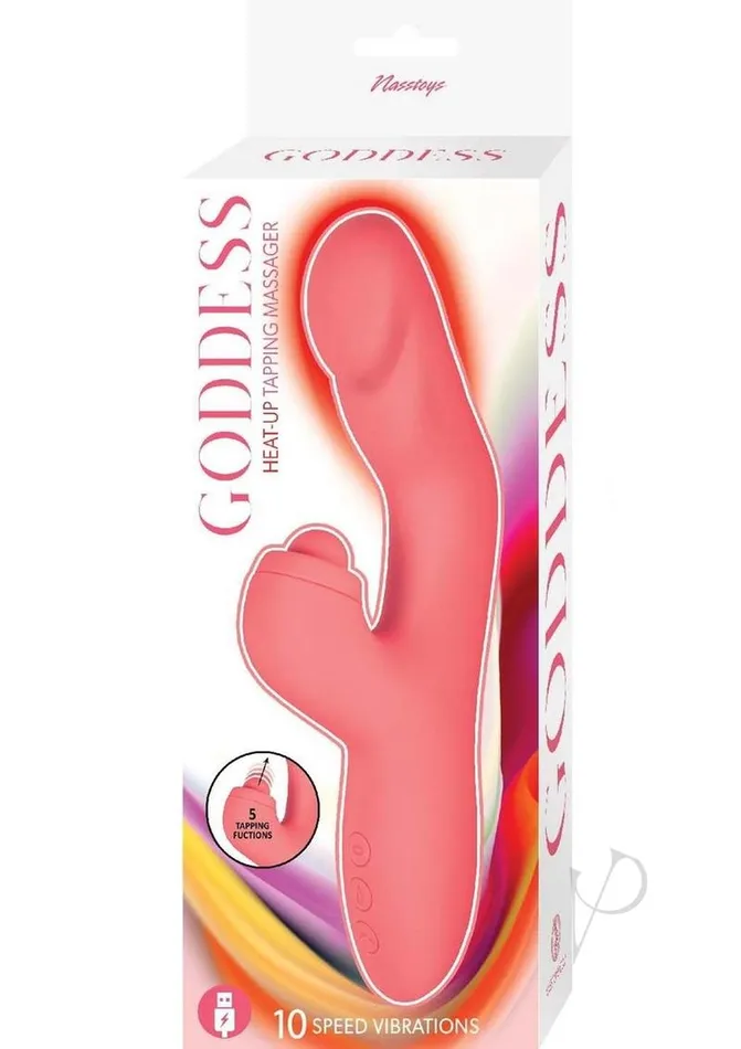 Female Sex Toys Goddess Goddess Heat Up Rechargeable Silicone Tapping Rabbit Vibrator Coral Female Sex Toys Goddess Goddess Heat Up Rechargeable Silicone Tapping Rabbit Vibrator Coral