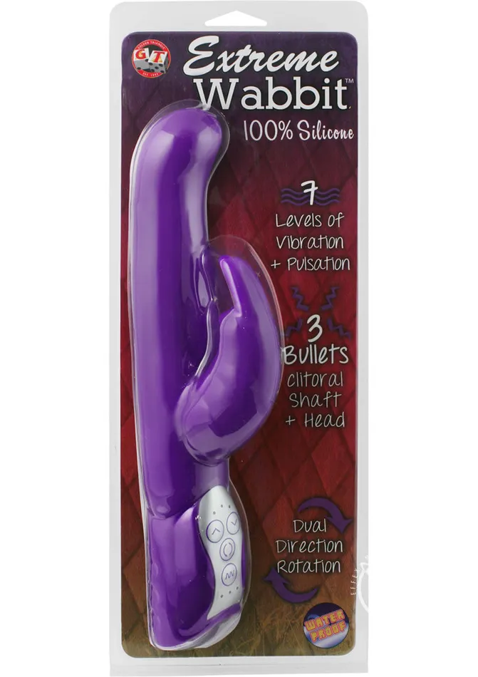 Female Sex Toys Golden Triangle Extreme Wabbit Silicone Rabbit Vibrator Lavender