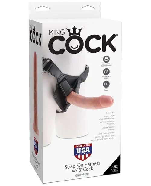 Female Sex Toys King Cock King Cock Strap on Harness with Dildo 8in Vanilla