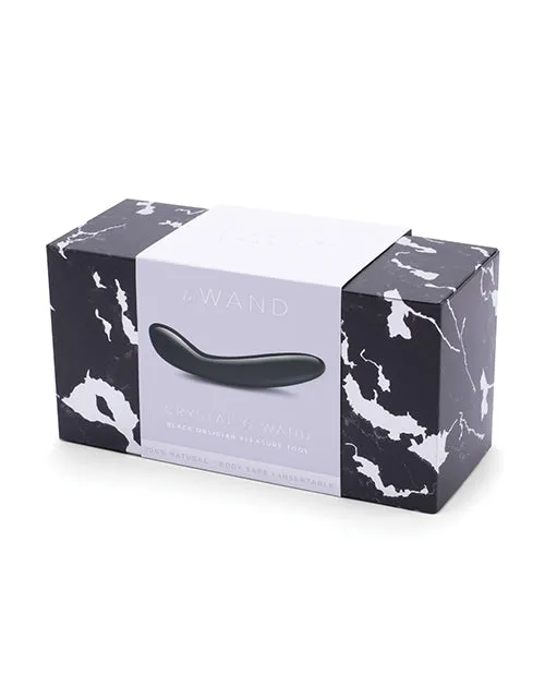 Female Sex Toys Le Wand Crystal GWand Dildo with Silicone Ring Black Obsidian Le Wand Female Sex Toys Le Wand Crystal GWand Dildo with Silicone Ring Black Obsidian Le Wand