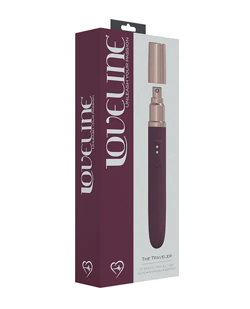 Female Sex Toys LoveLine The Traveler Rechargeable 10 Speed Travel Vibrator Burgundy Holds Lubricant Loveline Female Sex Toys LoveLine The Traveler Rechargeable 10 Speed Travel Vibrator Burgundy Holds Lubricant Loveline