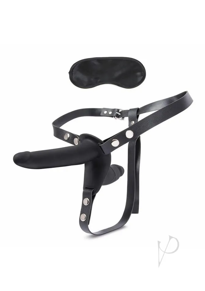 Female Sex Toys Lux Fetish Lux Fetish Silicone StrapOn Harness Black