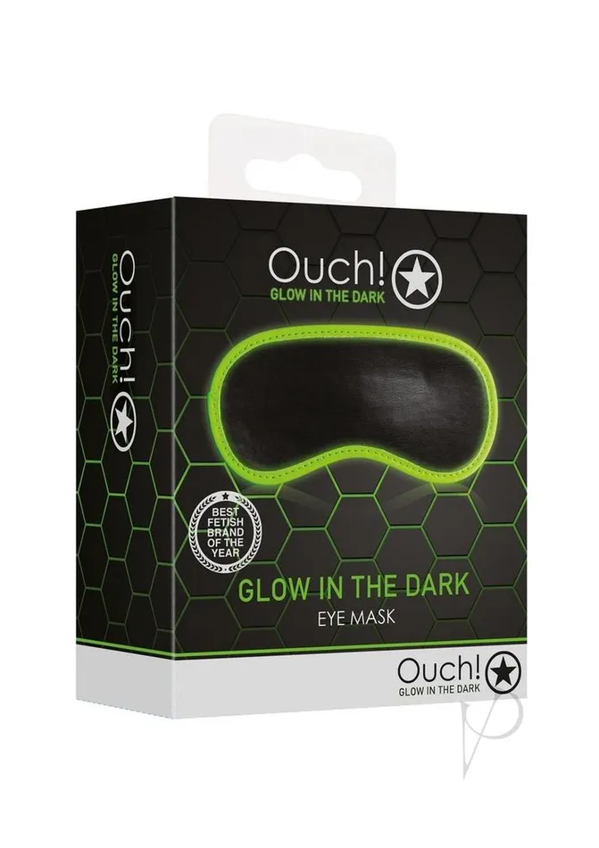 Female Sex Toys Ouch Ouch Eye Mask Glow in the Dark Green