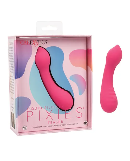 Female Sex Toys Pixies Liquid Silicone Pixies Teaser Rechargeable Vibrator Pink