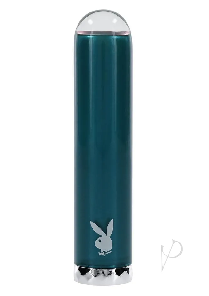 Female Sex Toys Playboy Playboy Emerald Rechargeable Silicone Vibrator Green