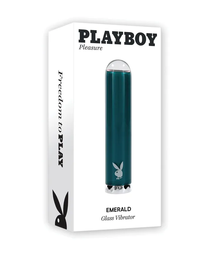 Female Sex Toys Playboy Playboy Emerald Rechargeable Silicone Vibrator Green