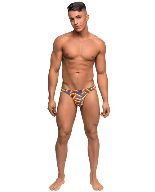 Female Sex Toys Pride Fest Contoured Pouch Bong Thong Rainbow SM Male Power Female Sex Toys Pride Fest Contoured Pouch Bong Thong Rainbow SM Male Power