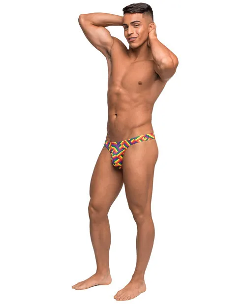 Female Sex Toys Pride Fest Contoured Pouch Bong Thong Rainbow SM Male Power Female Sex Toys Pride Fest Contoured Pouch Bong Thong Rainbow SM Male Power