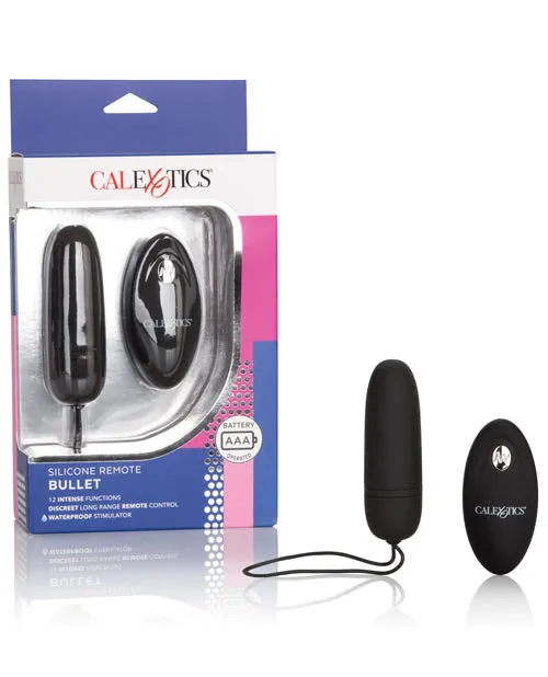 Female Sex Toys Remote Controlled Vibes Silicone Bullet with Remote Control Black