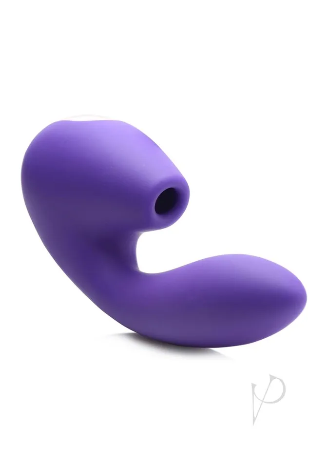 Female Sex Toys Shegasm Inmi Shegasm Elevate GSpot Silicone Rechargeable Vibrator with Clitoral Stimulator Purple