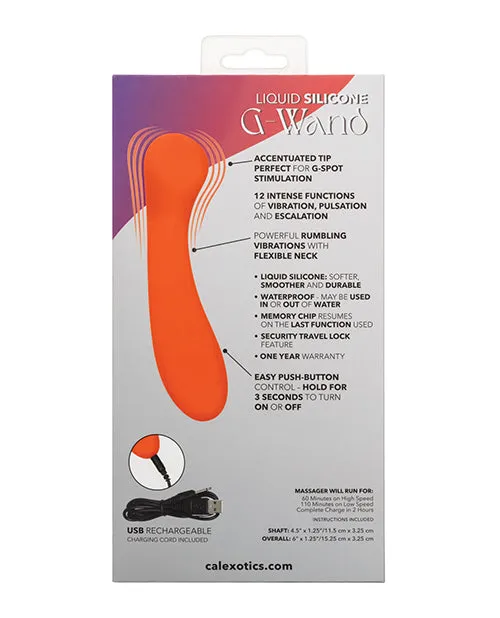 Female Sex Toys Stella Liquid Silicone GWand Rechargeable Vibrator Orange Stella