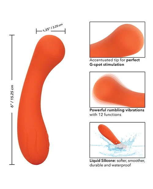 Female Sex Toys Stella Liquid Silicone GWand Rechargeable Vibrator Orange Stella